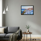 Santorini - Toile encadree - 31" x 22"-Prêt à accrocher - livré entièrement assemblé