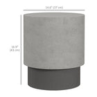 HOMCOM - Table d’appoint finition béton - gris-Les surfaces peintes peuvent être facilement nettoyées avec un chiffon 