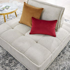 Modway - Saunter Touffe Tissu Chaise sans accoudoir - Beige-Rembourrage en mousse dense