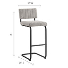 Modway - Parity Boucle Tabourets de bar - Taupe noir - Ensemble de 2-Tissu boucle Tissu Rembourrage