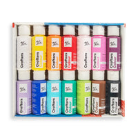 Mont Marte - Ensemble de 14 peintures acryliques Crafters Colour - Couleurs essentielles-Couleurs prêtes à l'emploi: Comprend 14 couleurs acryliques essentielles pour la peinture quotidienne, le bricolage et les projets d'artisanat variés