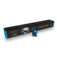 Caffitaly - Deca, Nespresso Compatible Capsules - Paquet de 60-Un espresso décaféiné au goût corsé et velouté qui conserve la saveur intense du café, avec une faible teneur en caféine, ne dépassant pas 0,1%