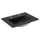 Modway - Chaucer 24" Vanette de salle de bain - Noir noir-Stratifié à grain de bois