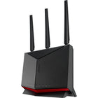 ASUS - Routeur extensible double bande WiFi 7 Smart AiMesh RT-BE86U BE6800 - Noir-Un port WAN/LAN 2,5G et trois ports LAN 2,5G pour le divertissement à haut débit, les home studios ainsi qu'une liaison Ethernet ultra-rapide de 2,5 Gbit/s.