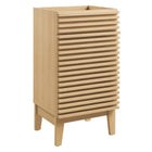 Modway - Render 18" Armoire de toilette de salle de bain (lavabo non inclus) - Chêne-Assemblée requise
