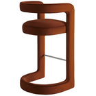 Modway - Winslow Performance Velvet Tabouret de bar - Rouille-Entièrement assemblé