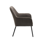Brassex - Chaise d'appoint 745803 - brun vintage-Accents capitonnés