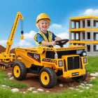 Qaba - Véhicule de construction pour enfants 12V à batterie avec benne électrique - jaune-Propose un contrôle manuel et à distance, rassurant les parents pendant le jeu 
