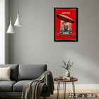 Led Zeppelin Mothership with Gold Vinyl - Impression encadree - 27" x 38"-Prêt à accrocher - livré entièrement assemblé