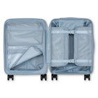 Travelite - Epicure 19 po Valise de cabine rigide - Niagra Mist-Plus de stabilité grâce aux huit roues pivotantes d'un diamètre de 2,25 pouces.
