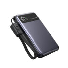 INIU - Banque d'alimentation Pocket Pro Slim 10 000 mAh - Noir-Câble USB-C pratique attaché : Cette batterie externe de 10 000 mAh est équipée d’un câble USB-C pratique qui recharge à la fois votre téléphone et la batterie externe et fait aussi office de cordon. Quitter la maison sans câbles supplémentaires.