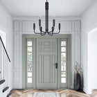 Modway - Rekindle 6-Lumière Lustre - Noir-Construction en métal de fer