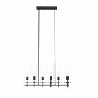 Modway - Skylark 6-Lumière Lustre - Noir transparent-Lustre moderne à 6 lumières