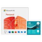 Microsoft - 365 Personal + ESET Home Security Essential - 1 appareil - Abonnement de 12 mois [Téléchargement]-Compatible avec PC, Mac, les iPhone, les iPad et les appareils Android