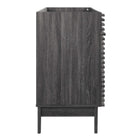Modway - Render 48" Meuble de toilette de salle de bain compatible double lavabo (non inclus) - Charbon de bois-Portes à fermeture douce