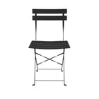 Lausaint - Ensemble de trois pièces pliant Bistro - Noir-Aucun assemblage requis - Cet ensemble table et chaises de style bistro français est prêt à l'emploi dès sa sortie de l'emballage, sans aucun assemblage supplémentaire. Lorsqu'il n'est pas utilisé, il se range facilement dans un coin.