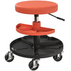 HOMCOM - Tabouret roulant de mécanicien - Orange corail-Cadre en acier robuste supportant jusqu'à 300 lb (135 kg), assure la durabilité
