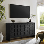 Modway - Toscana 61" Buffet - Noir-Portes à fermeture douce avec motif circulaire