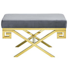 Modway - Rove Velours Performance Velvet Banc - Gris or-Coussinets de pied non marqués