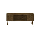 Manhattan Comfort - Meuble TV Bradley 62,99 po style Mid-Century Modern - Brun Rustique-Garantie limitée du fabricant de 30 jours