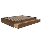 Nexera - Lit Queen 3 tiroirs, Noyer-Peut être agencé avec une des têtes de lit queen Nexera afin de créer un lit complet. (vendues séparément)