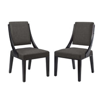 Modway - Cambridge Tissu rembourré Chaises de salle à manger Ensemble de 2 - Gris-Chaises de salle à manger modernes