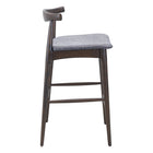 Zuo - Tuzka Tabouret de bar - Gris/Espresso - Ensemble de 2-Dimensions: 20,7 po L x 20,7 po L x 39,0 po H