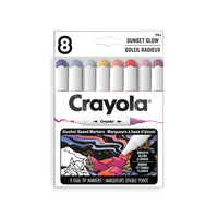 Crayola - 8 marqueurs double pointe à base d'alcool Crayola Colour Collections - Soleil radieux - paquet de 8-Marqueurs double pointe à BASE d'alcool crayola colour collections : ensemble de luxe de 8 marqueurs double pointe à BASE d'alcool (pointe fine et pointe oblique) pour adultes