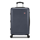 Swiss Gear - Valise pivotante moyenne 24 po - bleu marine-Poignées supérieure et latérale co-moulées à prise confortable