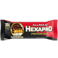 Allmax - Barres protéinées Hexparo au chocolat et au beurre de cacahuète - 54 g-Barre protéinée Allmax Hexapro, beurre de cacahuète, 54 g