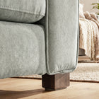 HOMCOM - Fauteuil d’appoint effet velours avec large assise pour salon - gris-Taille du siège : 35,4 po l x 20,9 po P x 16,1 po H (90 x 53 x 41 cm)  
