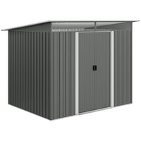 Abri de jardin Outsunny 8,5' x 6' avec lucarne-Cette unité de rangement offre un espace généreux pour tous vos équipements extérieurs, des outils de jardin aux accessoires de piscine.
