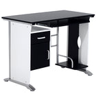HOMCOM - Bureau d'ordinateur avec plateau pour clavier et support pour unité centrale - 39,4 po L x 20,5 po l x 29,5 po H - noir-Structure en acier massif et panneau MDF de qualité, robuste et durable