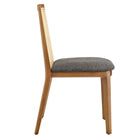 Modway - Monarch Bois et rotin Fauteuil d’appoint de salle à manger - Gris naturel miel-Arrivée entièrement assemblée