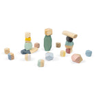 Janod - Doux Cocon - Pierres empilables-Pierres aux couleurs délicates, dimensions 12 x 2,5 x 6 cm.
