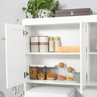 HOMCOM - Armoire de cuisine avec étagère réglable et tiroir - blanc brillant-Façades à effet brillant ajoutant une touche élégante et moderne 