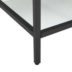 Modway - Kingsley Acier inoxydable noir de 36" Vanette de salle de bain - Noir Blanc-Bassin en marbre artificiel