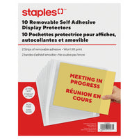 Staples - Protections d'écran autocollantes amovibles - Lot de 10-Protecteur d'écran