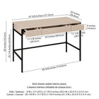 Hudson&Canal - Bureau Nolan 48" - Aulne blanc-8