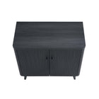 Manhattan Comfort - Jodie 31,1 po Buffet d’Appoint Style Mid-Century Modern - Gris Charbon-Assemblage à domicile requis Tout le matériel inclus