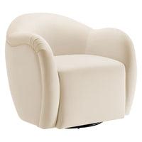 Modway - Compose Performance Velvet Fauteuil pivotant - Alabaste-Velours de performance résistant aux taches