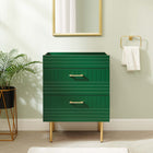 Modway - Daybreak 24" Armoire de toilette de salle de bain (lavabo non inclus) - Vert-Construction en bois d’hévéa, MDF, panneau de particules
