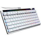 ASUS - Clavier de jeu filaire analogique/à effet Hall ROG Falchion Ace 75 HE - Blanc-Molette de réglage intégrée pour un ajustement précis du point d'activation et de la sensibilité du déclenchement rapide ; panneau tactile interactif pour la lecture multimédia, le réglage du volume et d'autres paramètres.