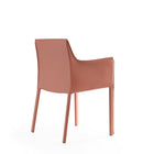 Manhattan Comfort - Lot de 2 fauteuils de salle à manger modernes Paris 55 cm, revêtement similicuir, coloris argile-Base standard à 4 pieds