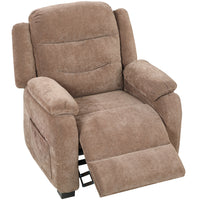 HOMCOM - Fauteuil inclinable de massage électrique avec moteur silencieux - brun-Fauteuil inclinable électrique à une touche avec repose-pieds atteint 150° en douceur grâce à un moteur silencieux sans balais 