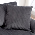 HOMCOM - Canapé 3 places rembourré pour chambre - gris foncé-Facile à assembler 