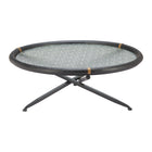Zuo - Aneis Table basse - Noir-Verre trempé texturé nervuré au style élégant et contemporain