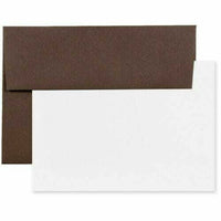 JAM Paper - Ensemble de cartes de vœux vierges - format A6 - 4,75 po x 6,5 po - brun chocolat recyclé - paquet de 25- Couleur : marron chocolat.
