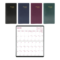 Brownline - 2027 agenda de poche mensuel 18 mois avec reliure piqûre à cheval – 6 1/2 po x 3 1/2 po – couleurs assorties-18 mois: juillet 2026 à décembre 2027
