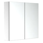 HOMCOM - Armoire à pharmacie avec miroir, portes et étagère - blanc-Le design mural permet d'économiser de l'espace au sol   
